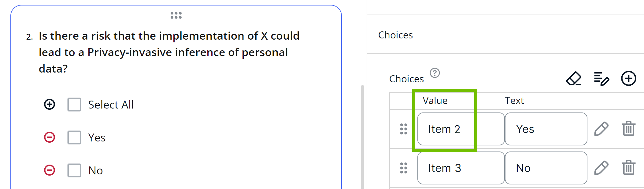 Checkbox and its properties Image of a checkbox and its properties