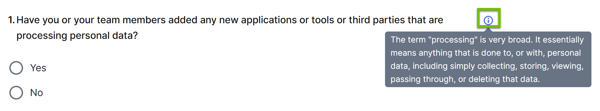 Tooltip Image of a tooltip