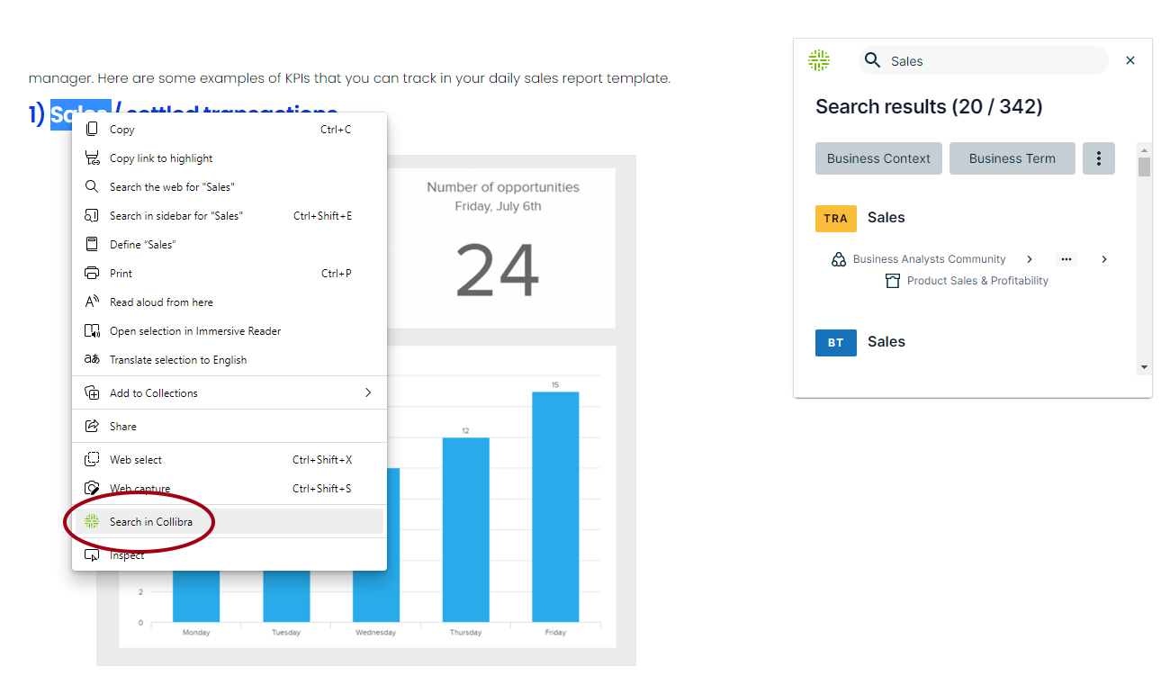 Example search operation Example search operation