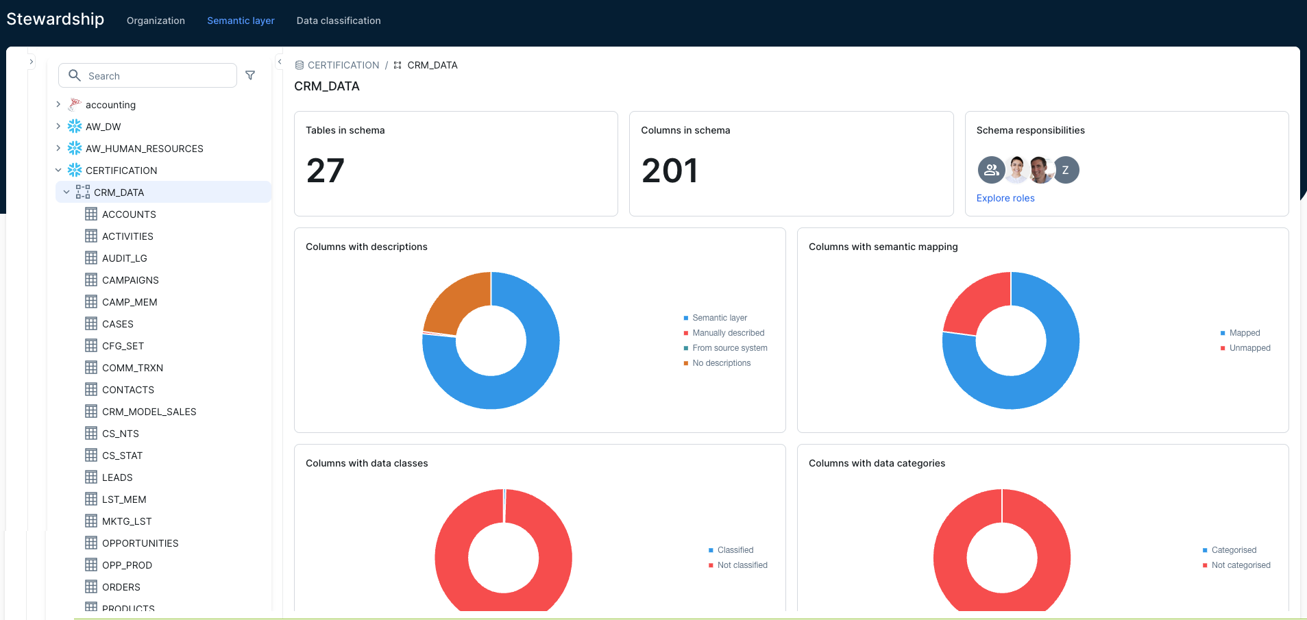 Image of a Schema dashboard