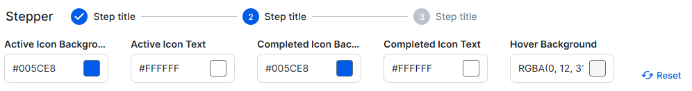 Image of the Stepper section