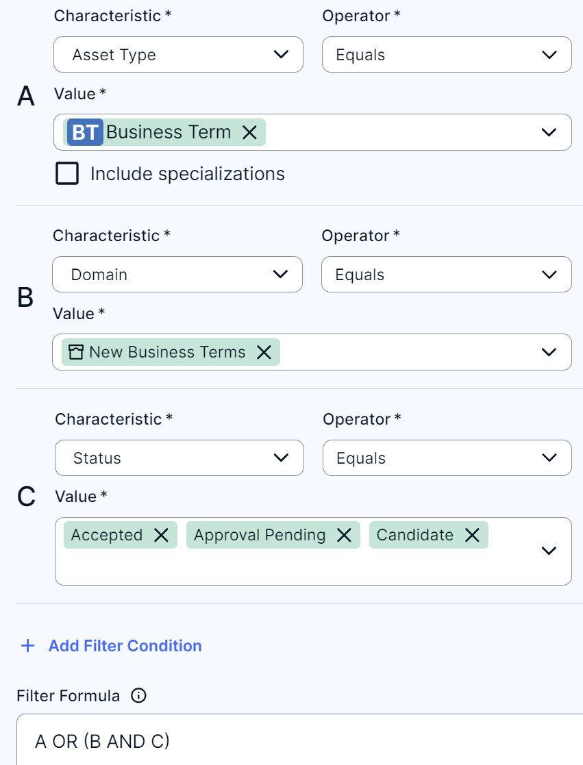 Image of an advanced filter