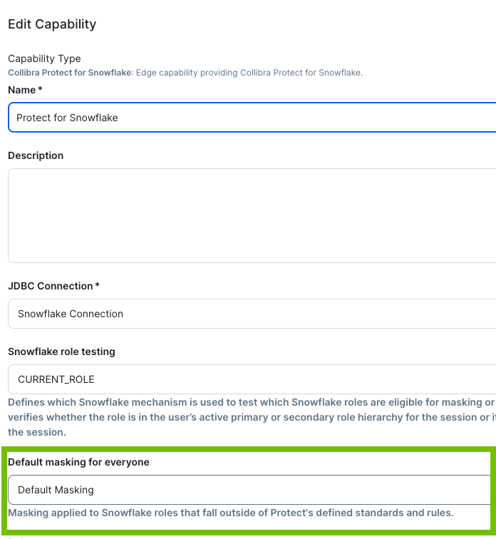 Image of the Default masking fior everyone field